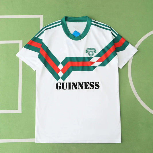 F.C Cork City 88/89 Season White Home Retro Jersey Trikot Soccer Kit