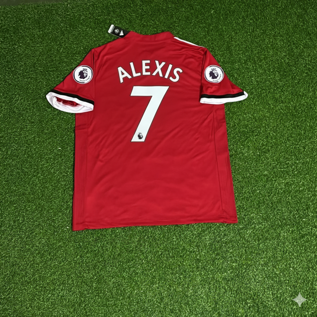 Alexis Sanchez Manchester United 2017/18 Red Retro Football Jersey Collection