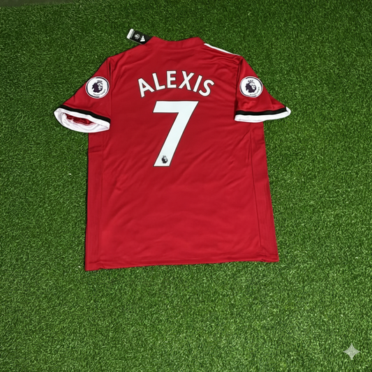Alexis Sanchez Manchester United 2017/18 Red Retro Football Jersey Collection