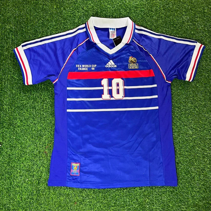 France World Cup 1998 Kylian Mbappe Retro Football Jersey Kit