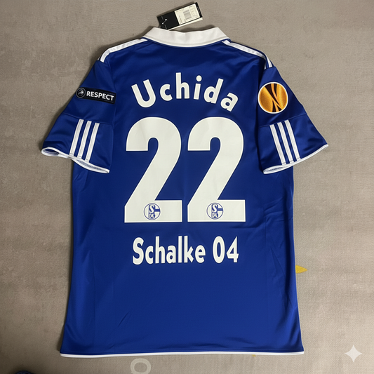 Atsuto Uchida Schalke 04 2011 2012 Retro Uefa Patch Football Jersey