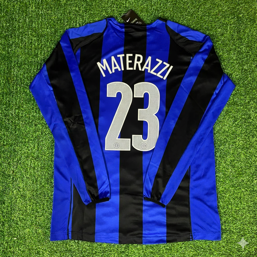 Marco Materazzi Inter Milan 2004/05 Retro Football Jersey Kit