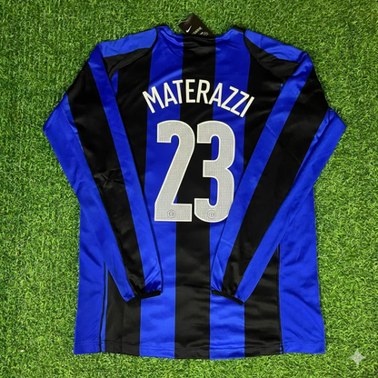 Marco Materazzi Inter Milan 2004/05 Retro Football Jersey Kit