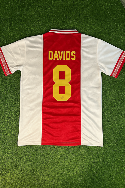 Edgar Davids Ajax Retro Golden Printing Football Jersey