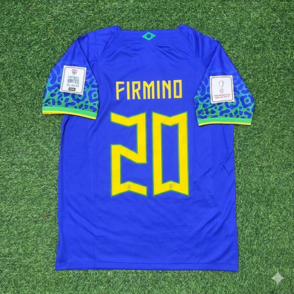 Brazil World Cup 2022 Roberto Firmino Retro Football Jersey