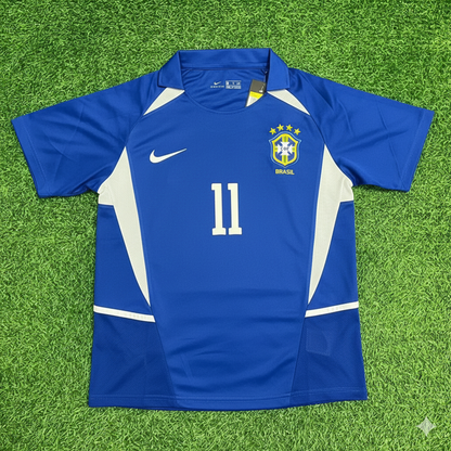 Brazil World Cup 2002 Ze Roberto Retro Football Jersey Kit