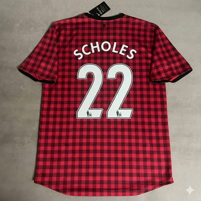 Paul Scholes Manchester United 2012 2013 Season Red Retro Football Jersey