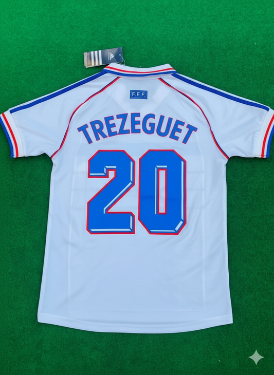 France World Cup 1998 David Trezeguet Retro Football Jersey