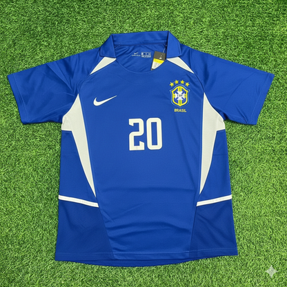 Brazil World Cup 2002 Alex de Souza Retro Football Jersey Kit