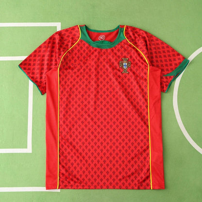Portugal 2004 Season Home Red Retro Football Jersey