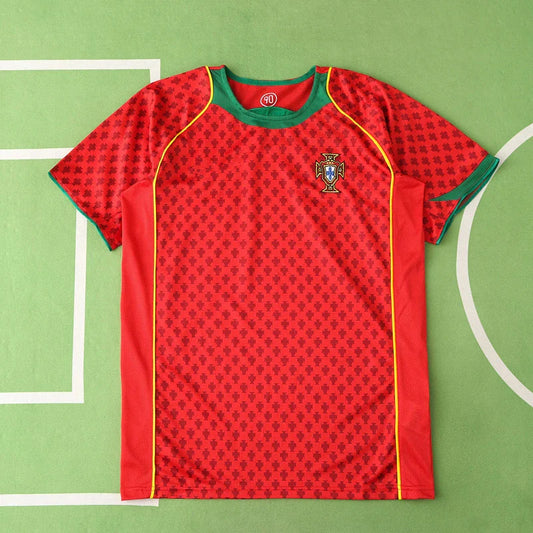 Season Portugal 2004 Home Red Retro Jersey Trikot Soccer Kit