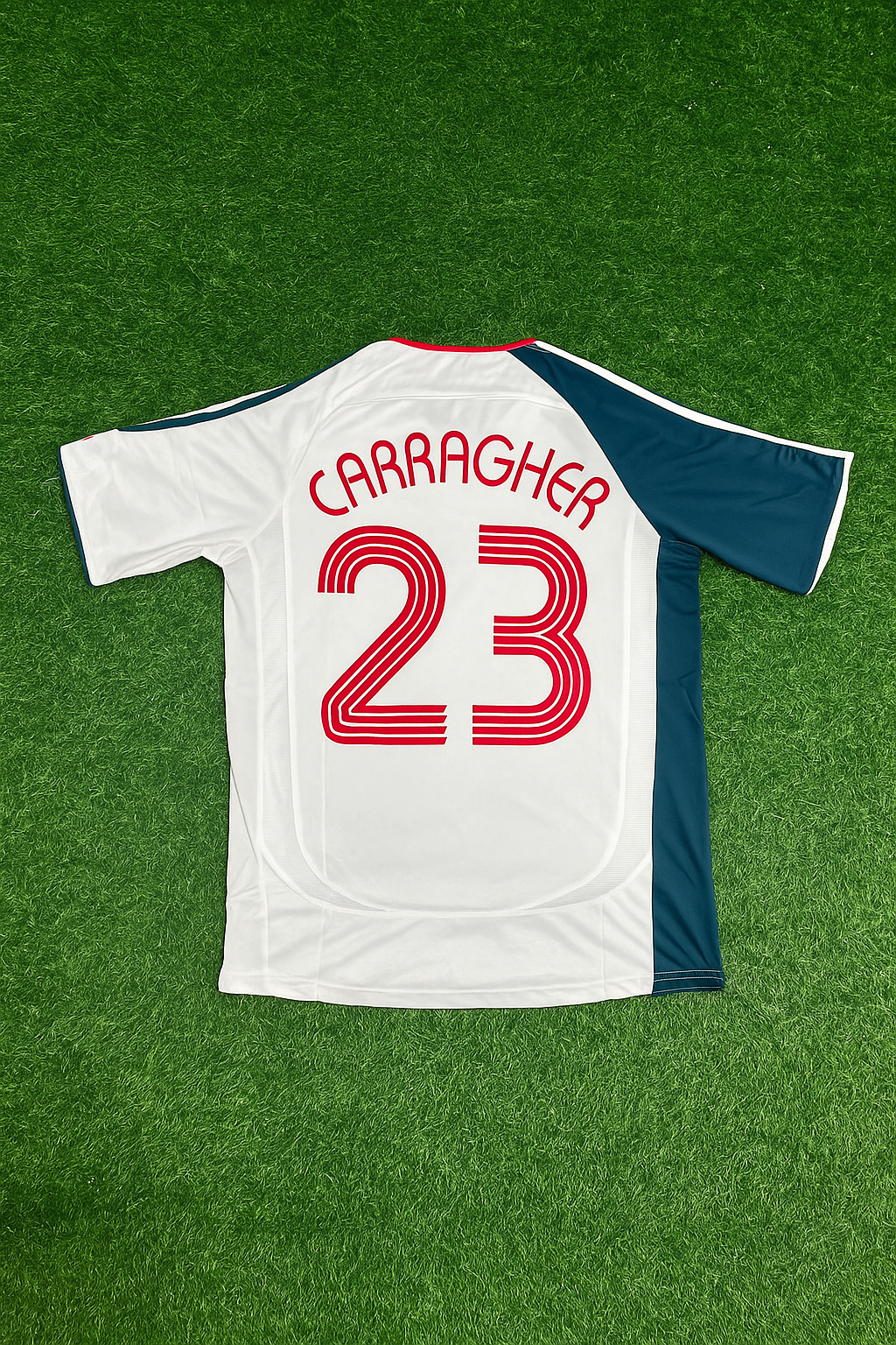 Jamie Carragher Liverpool 2006 2007 White Retro Football Jersey