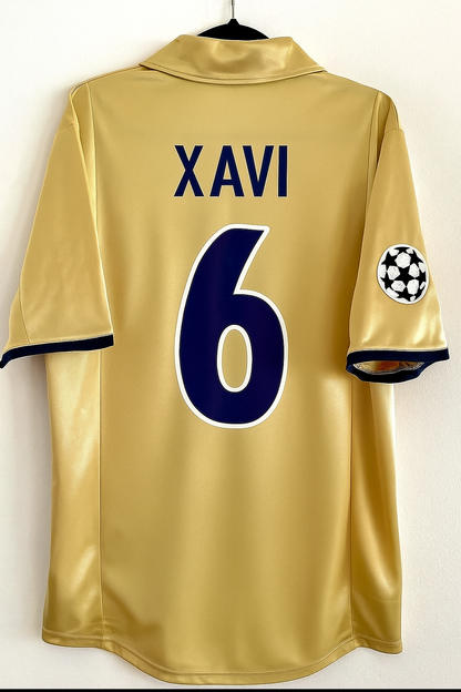 Xavi Hernandez 6 Barcelona 2001 2002 Season Retro Football Jersey