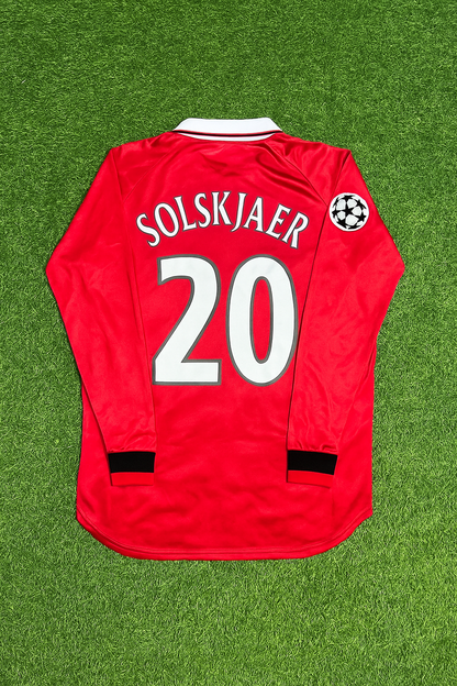 Ole Gunnar Solskjaer Manchester United 1999 Champions League Final Retro Football Jersey Collection