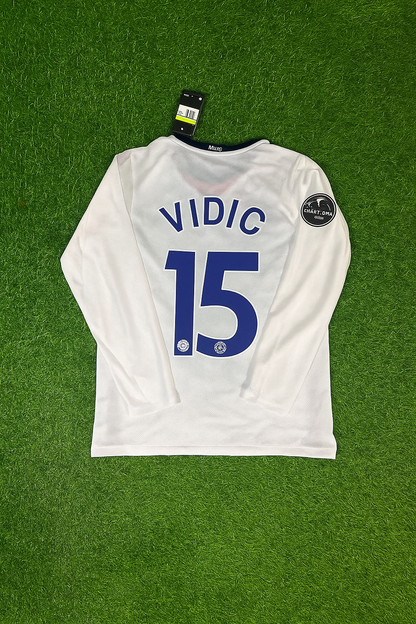 Nemanja Vidic 15 Manchester United 2009 Champions Leage Final Rome Retro Long Sleeve Football Jersey