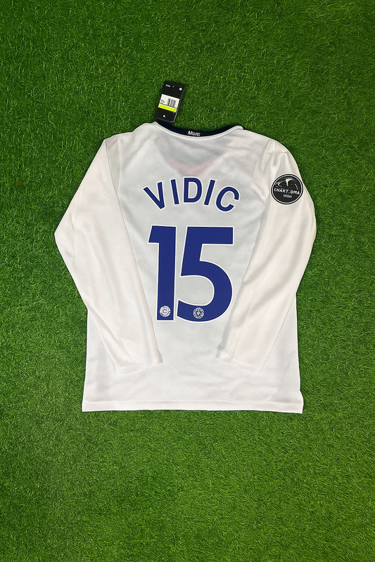 Nemanja Vidic 15 Manchester United 2009 Champions Leage Final Rome Retro Long Sleeve Football Jersey