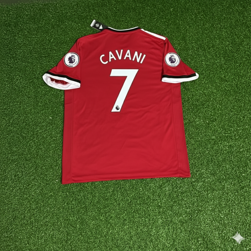 Edinson Cavani Manchester United 2017/18 Red Retro Football Jersey Collection