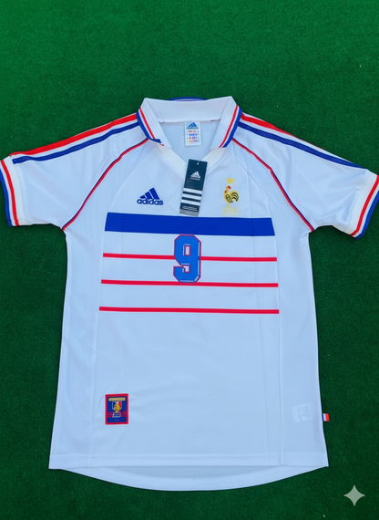 France World Cup 1998 Nicolas Anelka Retro Football Jersey