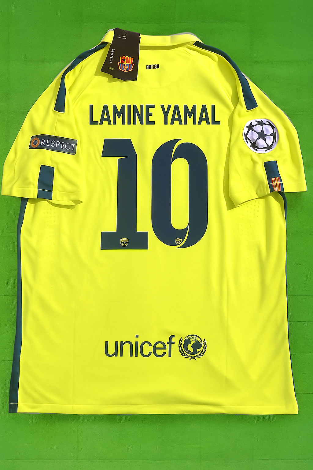 Lamine Yamal 14/15 Retro Yellow Football Jersey