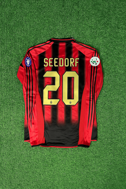 Clarence Seedorf 20 Milan 2003/2004 Red & Black Home Retro Football Jersey Kit