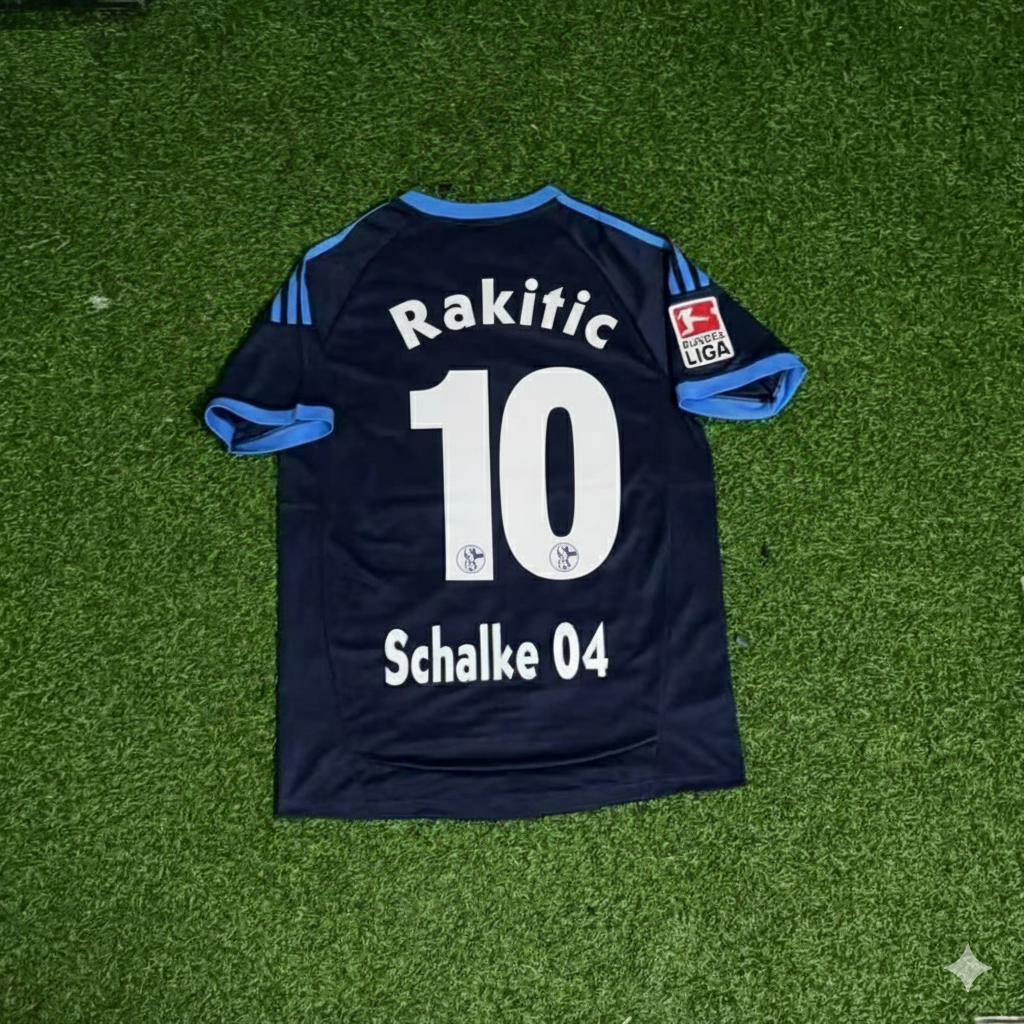 Ivan Rakitic Schalke 04 Retro Away Heimtrikot 10-11 Rot Fußball