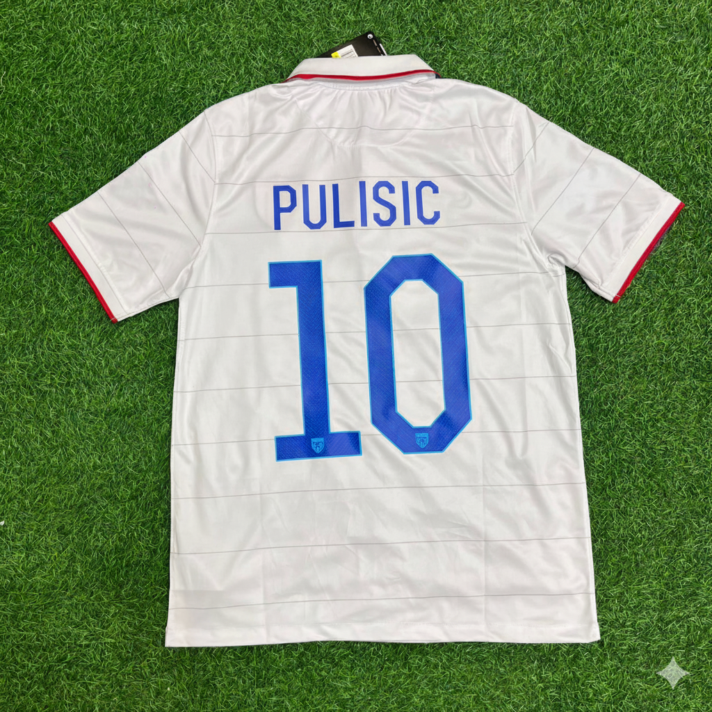USA USMNT World Cup 2014 Cristian Pulisic White Football Jersey Kit
