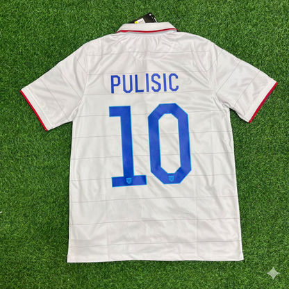 USA USMNT World Cup 2014 Cristian Pulisic White Football Jersey Kit