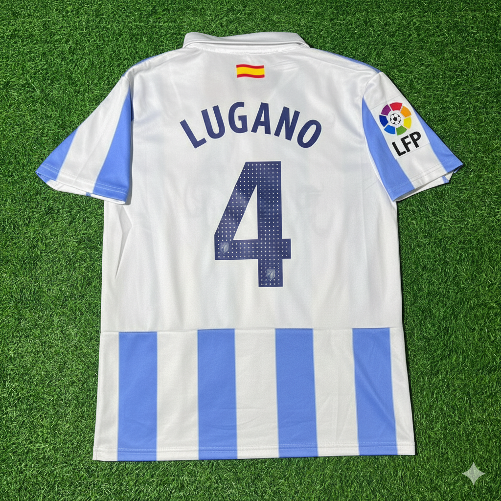 Diego Lugano Málaga CF 2012/13 Retro Home Football Jersey Collection