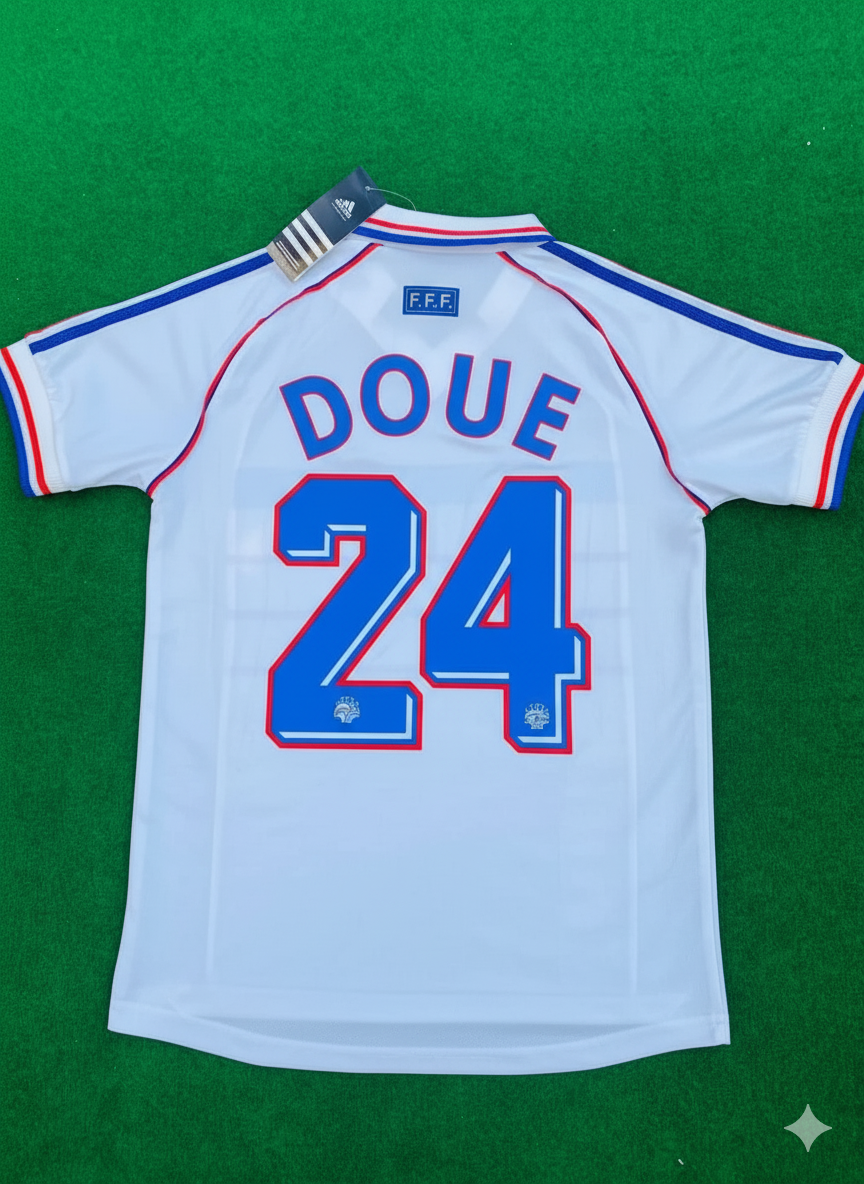 France World Cup 1998 Desire Doue Retro Football Jersey