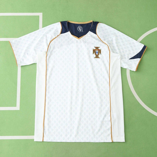 Season Portugal 2004 Away White Retro Jersey Trikot Soccer Kit