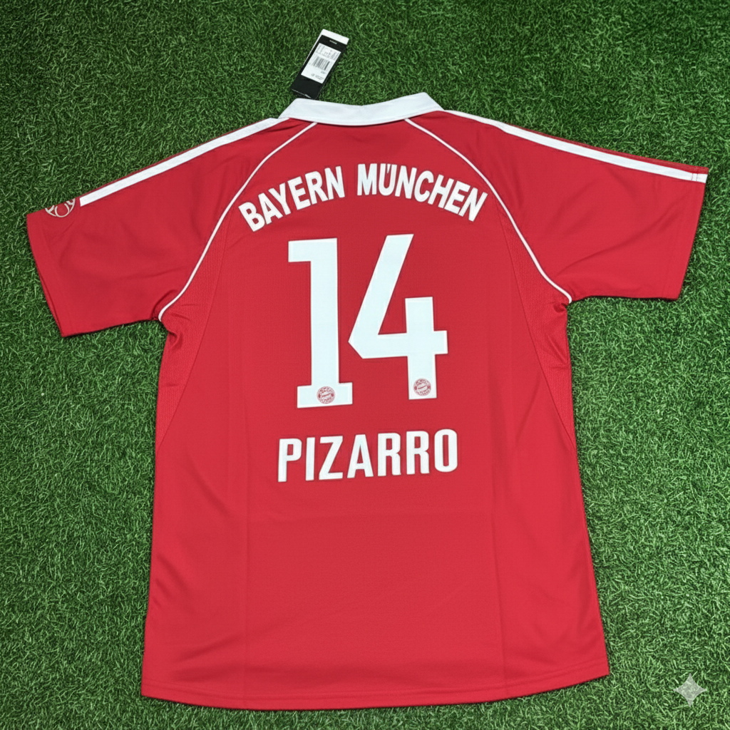 Claudio Pizarro Bayern Munich 2006/07 Red Retro Football Jersey Collection