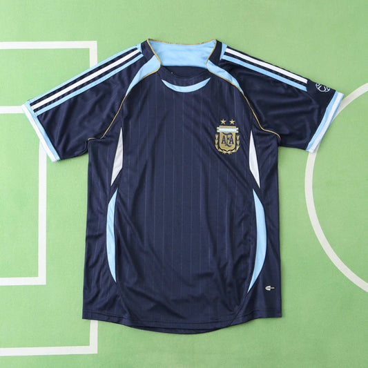 Season Argentina 2006 Away SkyBlue Retro Jersey Trikot Soccer Kit