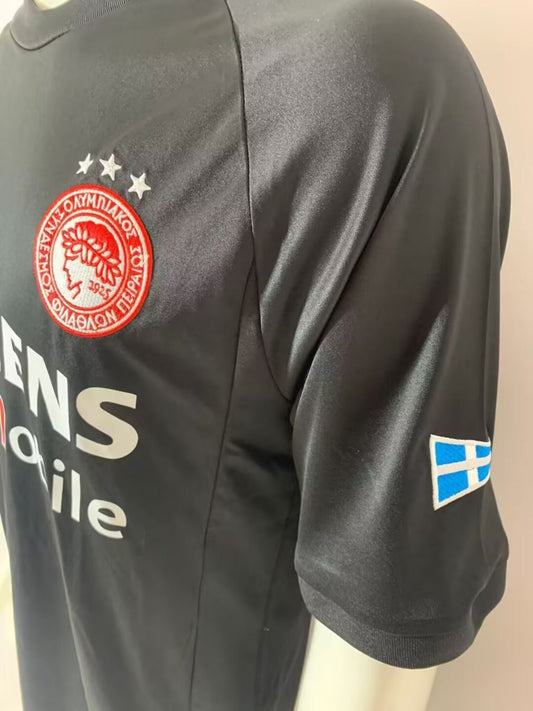 Olympiacos 2004-05 – Black Home Retro Kit Jersey Trikot Maillot