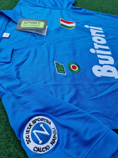 Diego Armando Maradona Napoli 1988/89 Long Sleeve Retro Vintage Football Jersey Kit