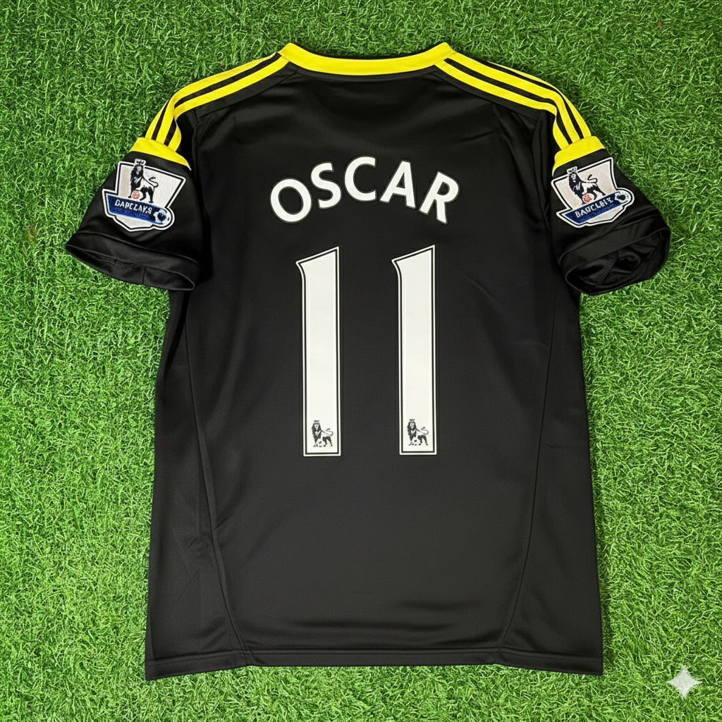 Oscar Chelsea 2012 2013 Black Blue Retro Football Jersey Kit