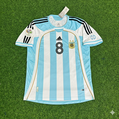 Argentina World Cup 2006 Javier Mascherano Retro Football Jersey
