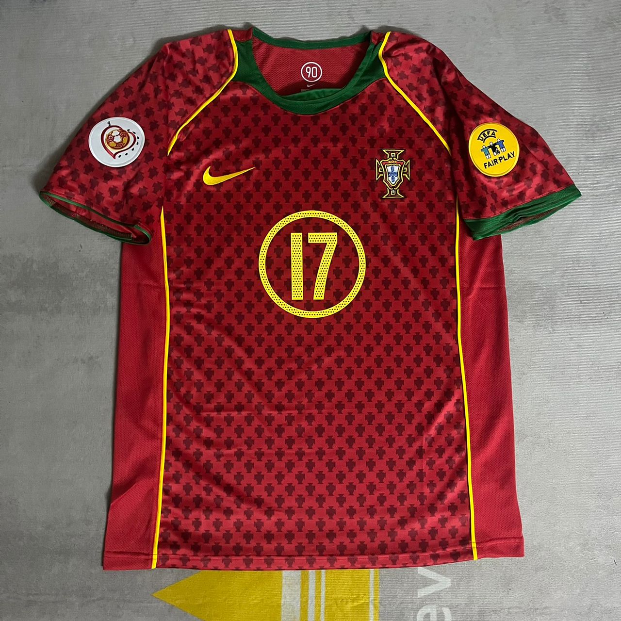 Helder Postiga EURO 2004 Retro Home Red Football Jersey