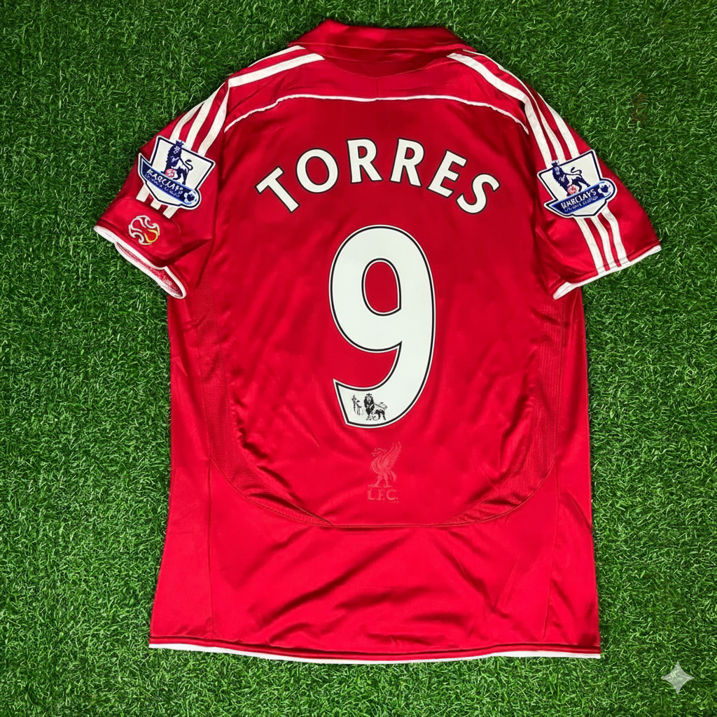 Fernando Torres Liverpool 2007/08 Premier League Football Jersey