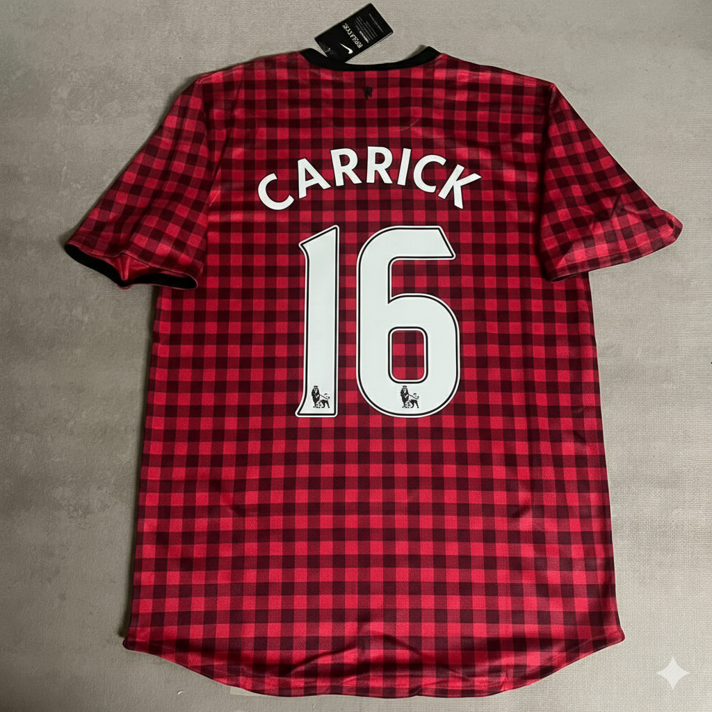 Michael Carrick Manchester United 2012 2013 Season Red Retro Football Jersey