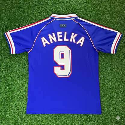 France World Cup 1998 Nicolas Anelka Retro Football Jersey Kit
