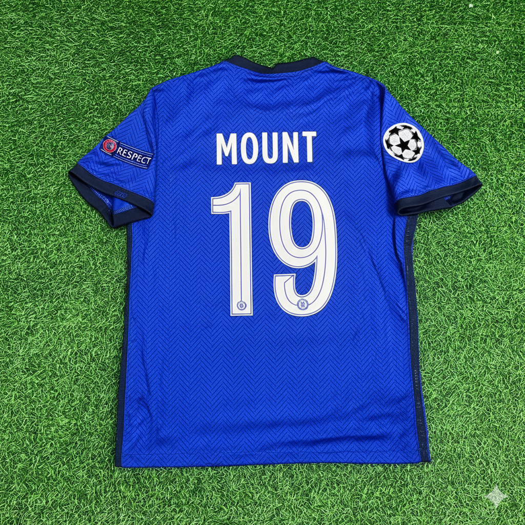 Mason Mount Chelsea 2021 Champions League Final Porto Blue Retro Football Jersey Kit
