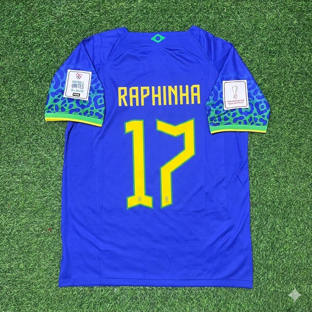 Brazil World Cup 2022 Raphinha Retro Football Jersey