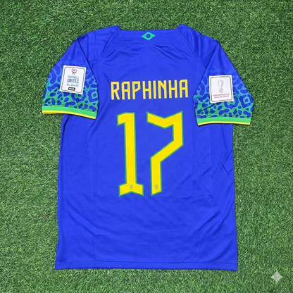 Brazil World Cup 2022 Raphinha Retro Football Jersey