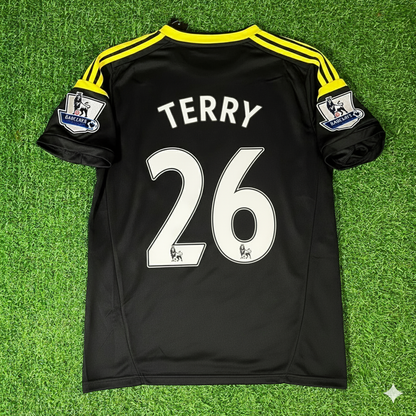 John Terry Chelsea 2012 2013 Black Blue Retro Football Jersey Kit Soccer Shirtı