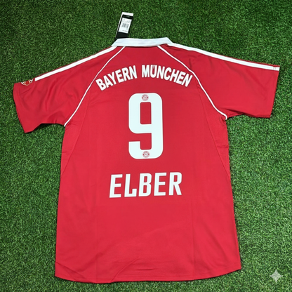 Giovane Elber Bayern Munich 2006/07 Red Retro Football Jersey Collection