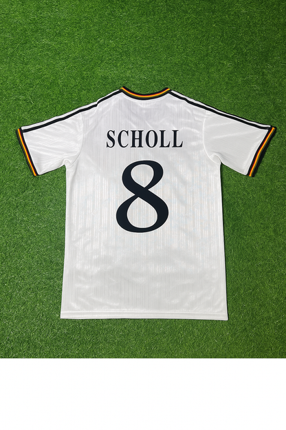 Mehmet Scholl Deutschland EM 1996 Finale Heim Retro Fußballtrikot Set Jersey