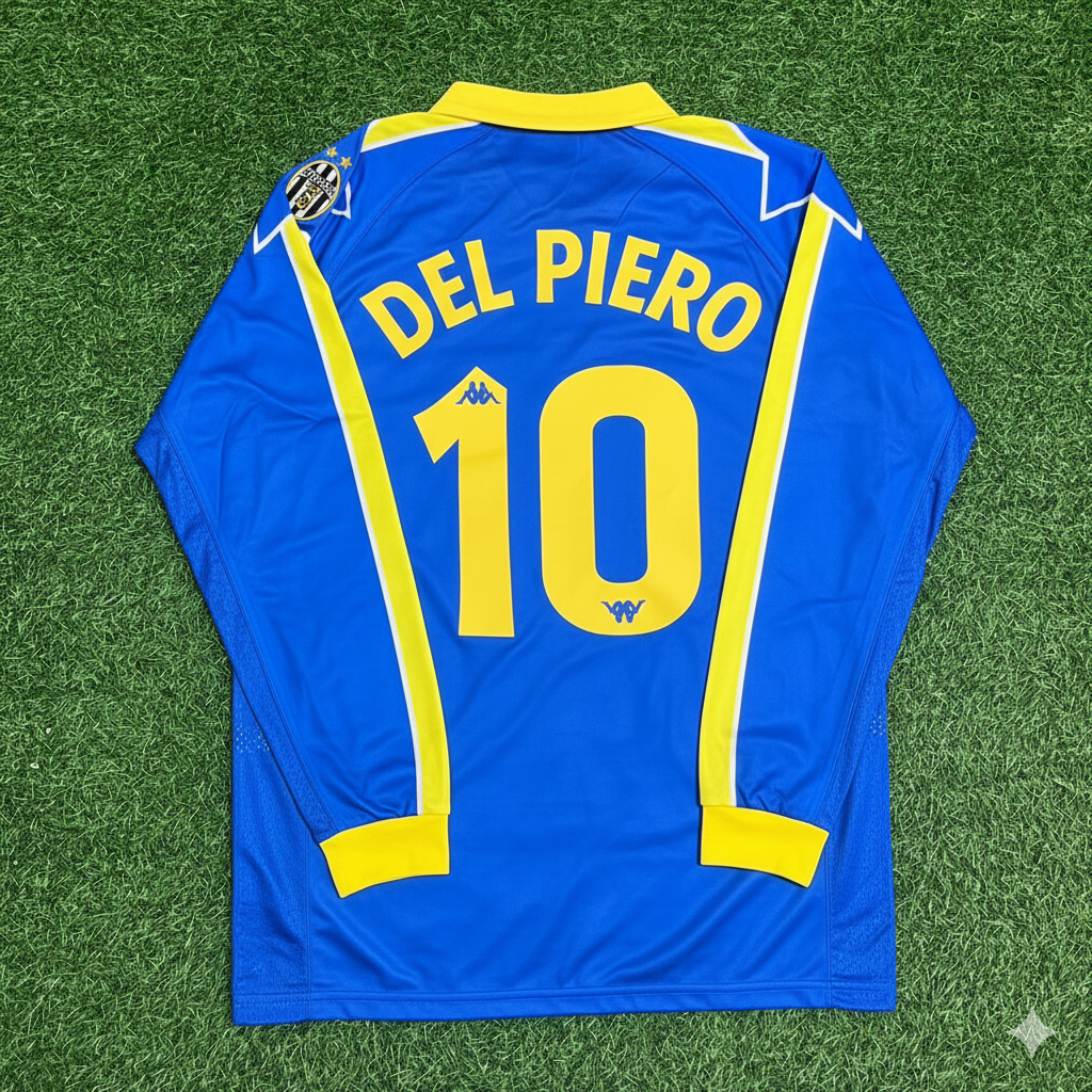 Alessandro Del Piero Juventus 1997 1998 Long Sleeve Retro Football Jersey Kit