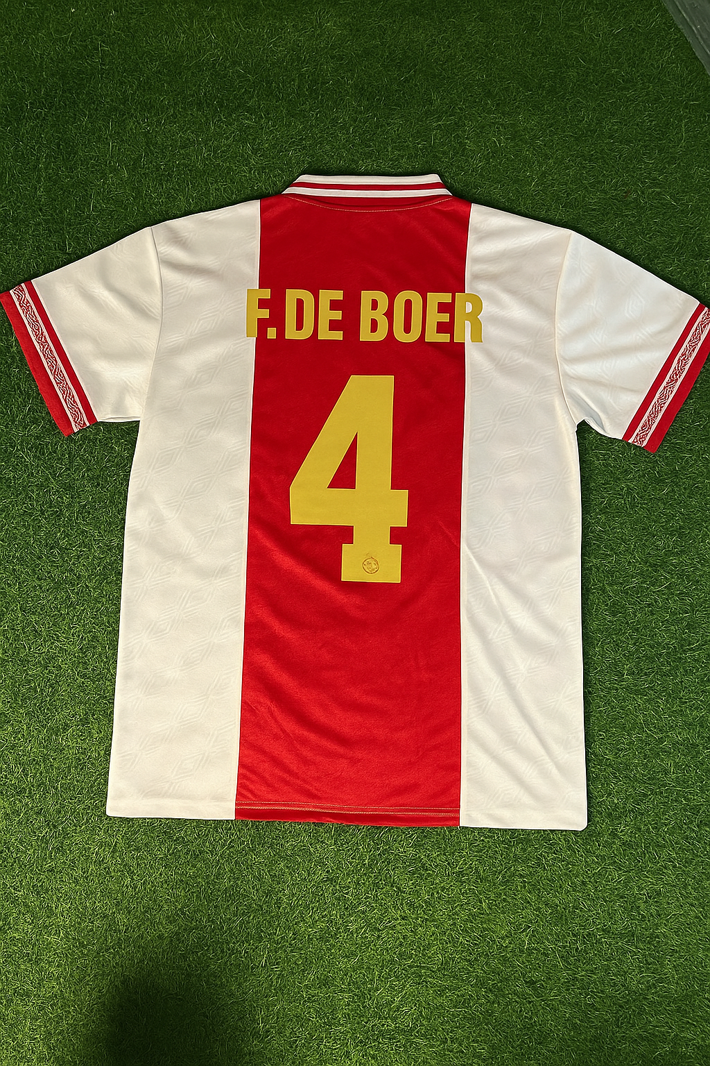 Frank de Boer Ajax Retro Golden Printing Football Jersey