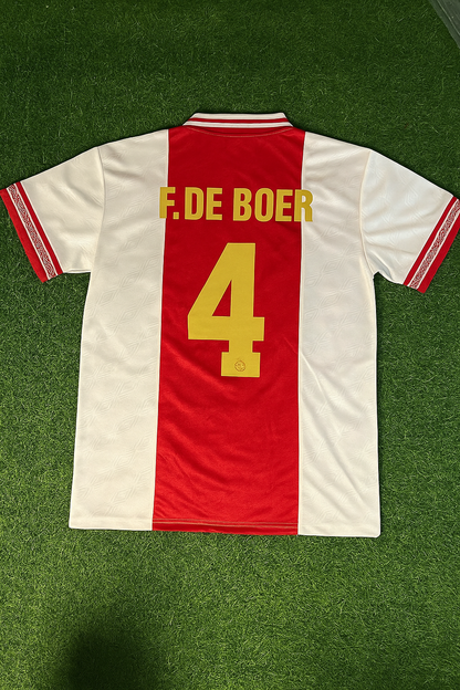Frank de Boer Ajax Retro Golden Printing Football Jersey