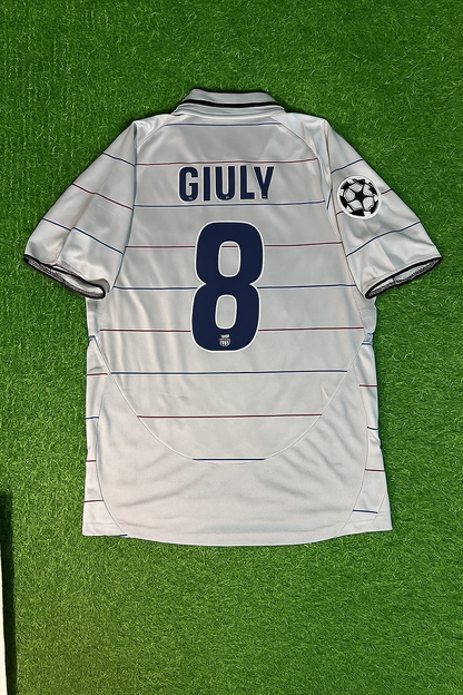 Ludovic Giuly 8 - Barcelona 2004/2005 Blue Garnet Retro Football Jersey
